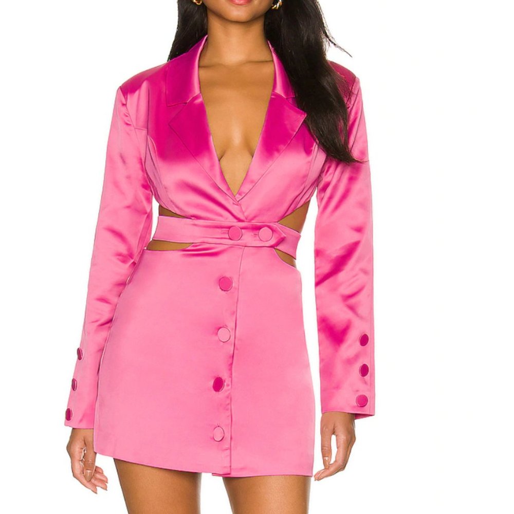 For Love and Lemons Pink Marie Blazer Mini Dress!!! Size L